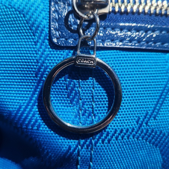 Bright Blue Coach Purse - Picture 8 of 16